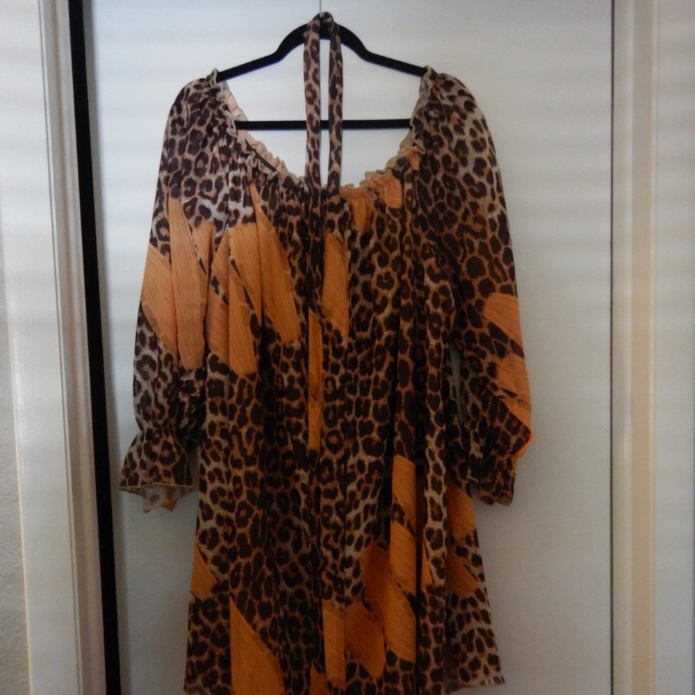 Shein Leopard Print off Shoulder dress